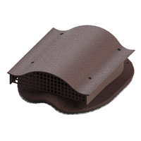 Аэратор кровельный на кровлях из металлочерепицы с округлым профилем